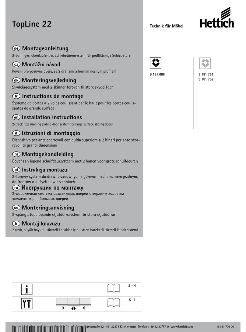 Hettich TopLine 22 User manual