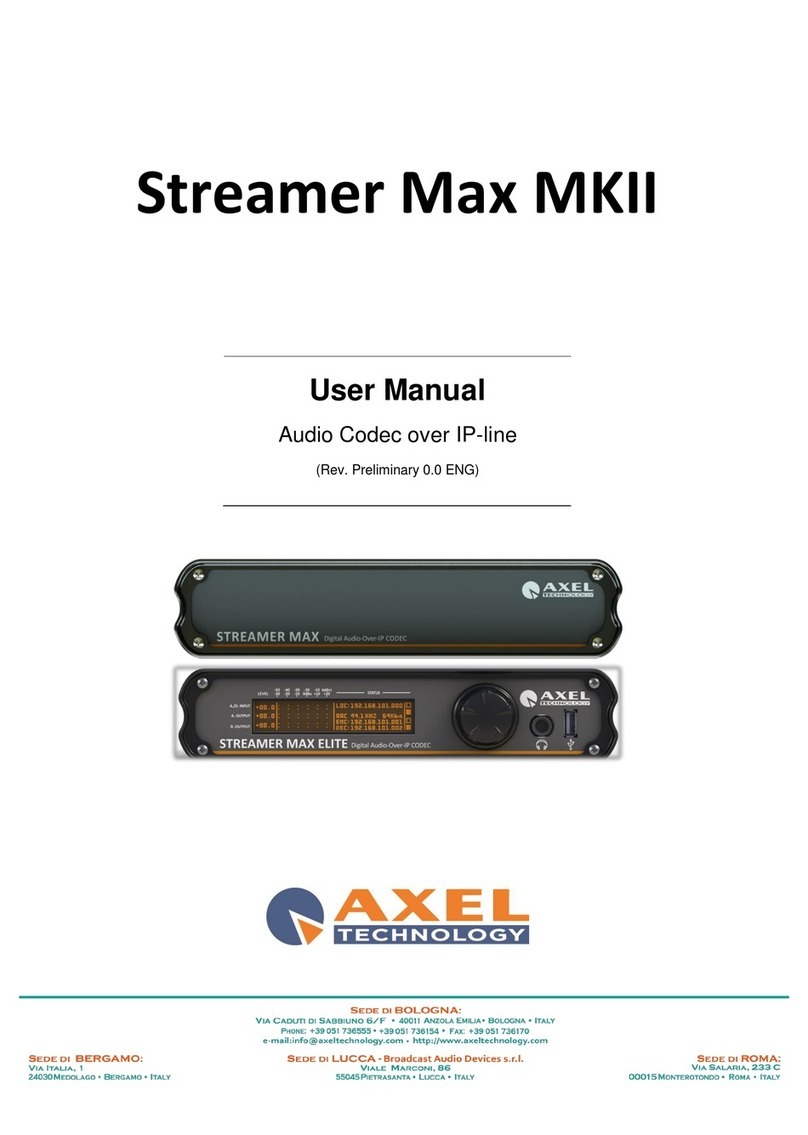 Axel Streamer Max MKII user manual