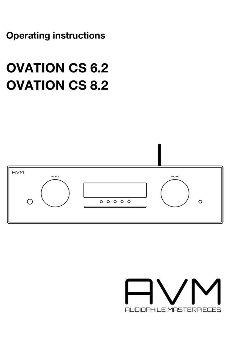 AVM OVATION CS 6.2 operating instructions