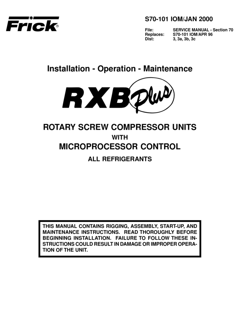 Frick RXB PLUS Installation operation & maintenance