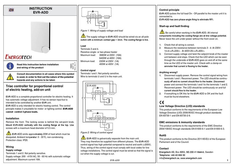 Energotech EVR-ADD instruction manual