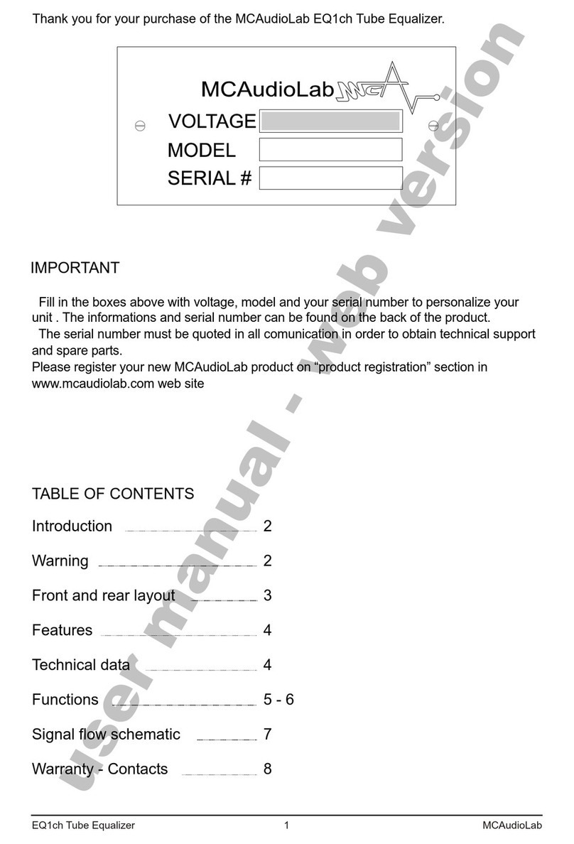MCAudioLab EQ1CH User manual