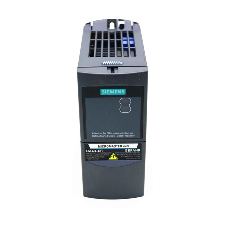 Siemens MICROMASTER 440 quick start guide