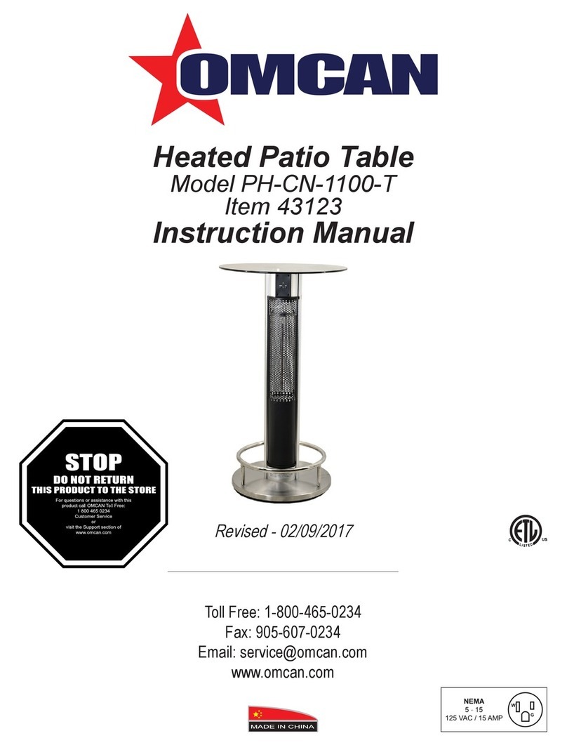 Omcan PH-CN-1100-T instruction manual