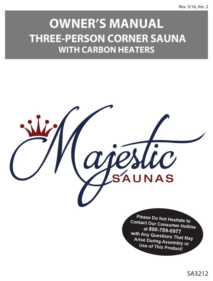 Majestic Saunas SA3212 owner's manual