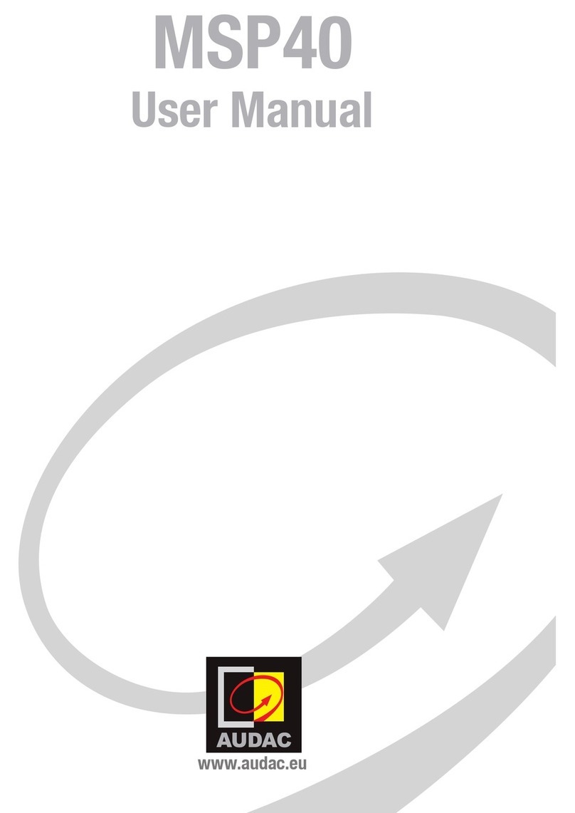 AUDAC MSP40 User manual