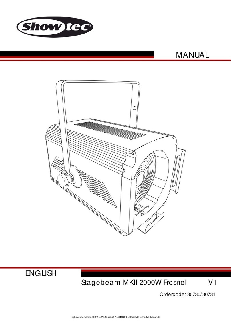 Show Tec STAGEBEAM MKII 2000W FRESNEL V1 User manual