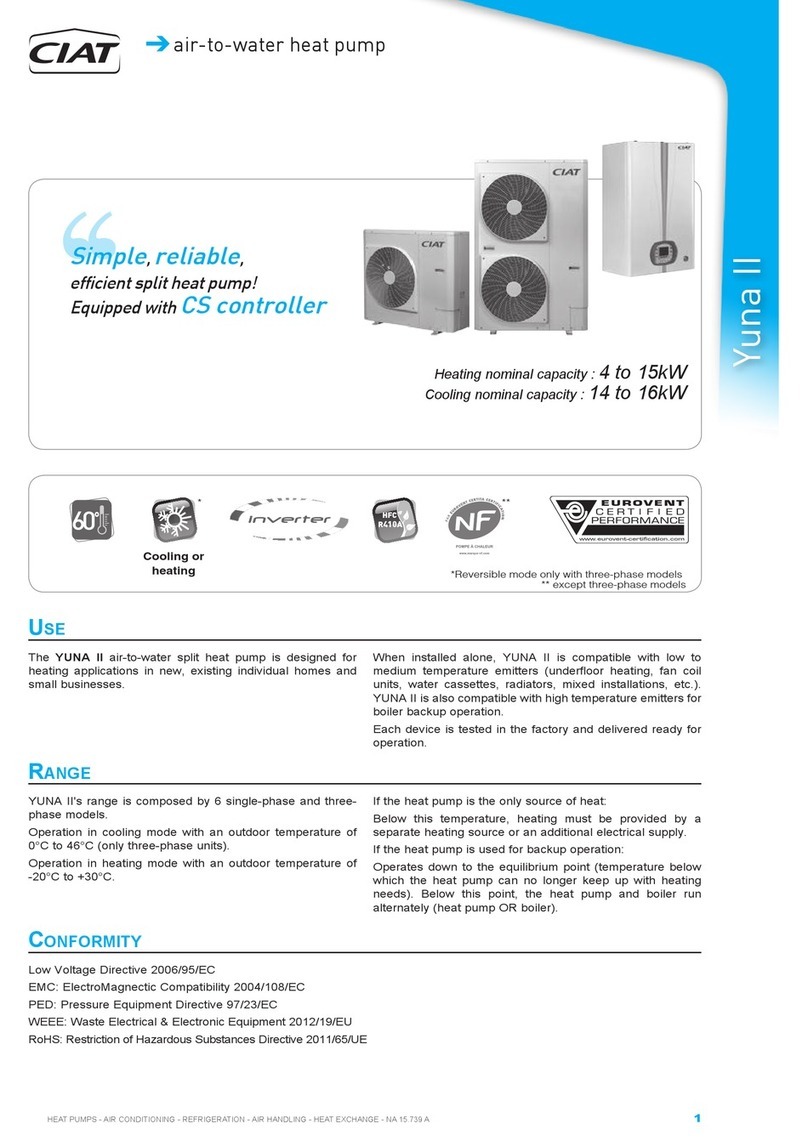 CIAT Yuna II 5H User manual