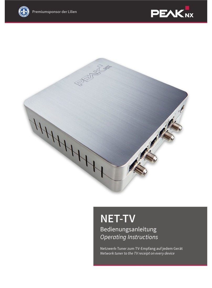 Peak NET-TV operating instructions
