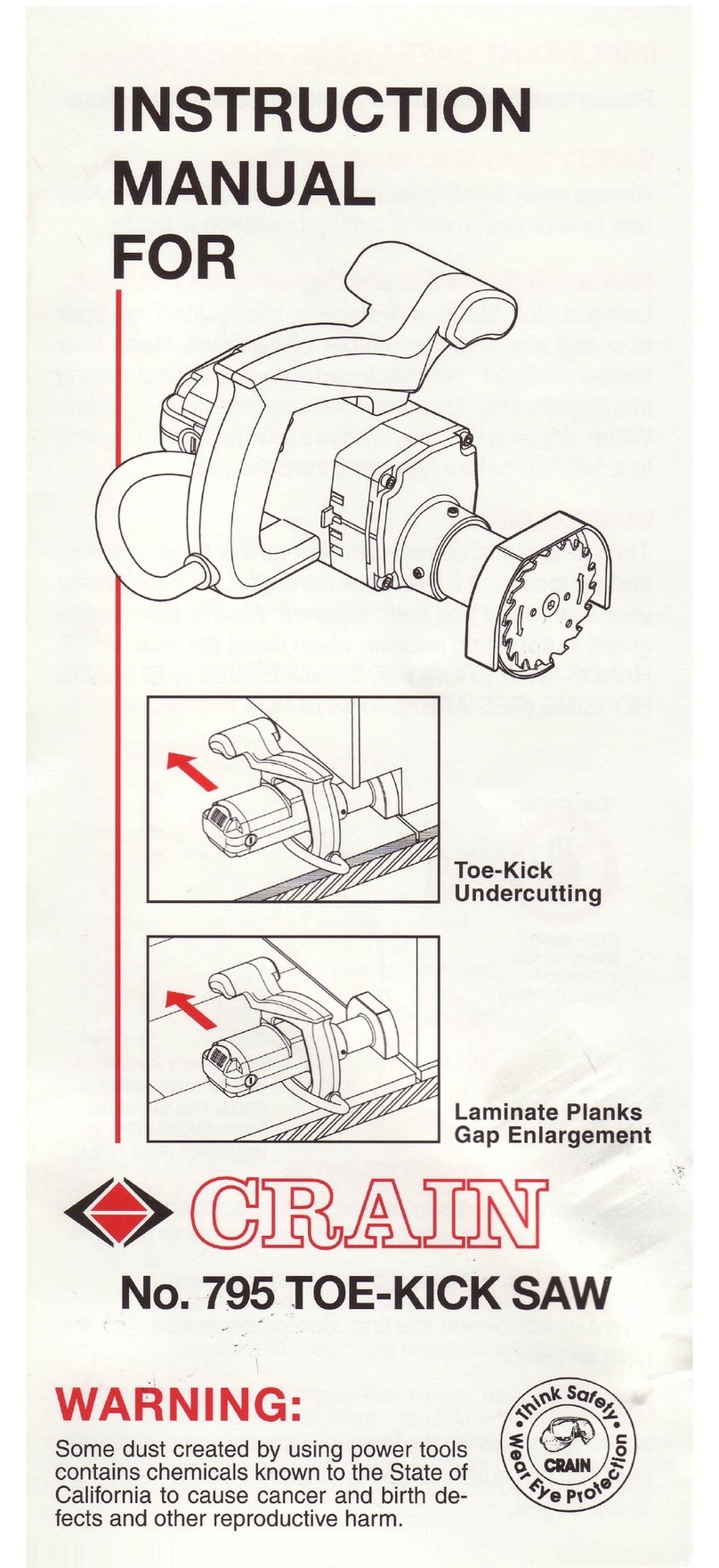 CRAIN 795 instruction manual