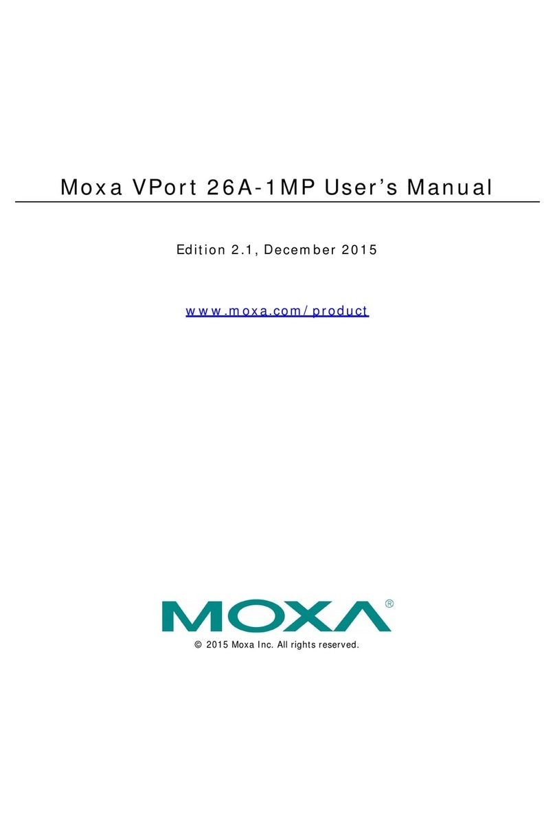 Moxa Technologies VPort 26A-1MP Series User manual Moxa Technologies VPort 26A-1MP Series User manual
