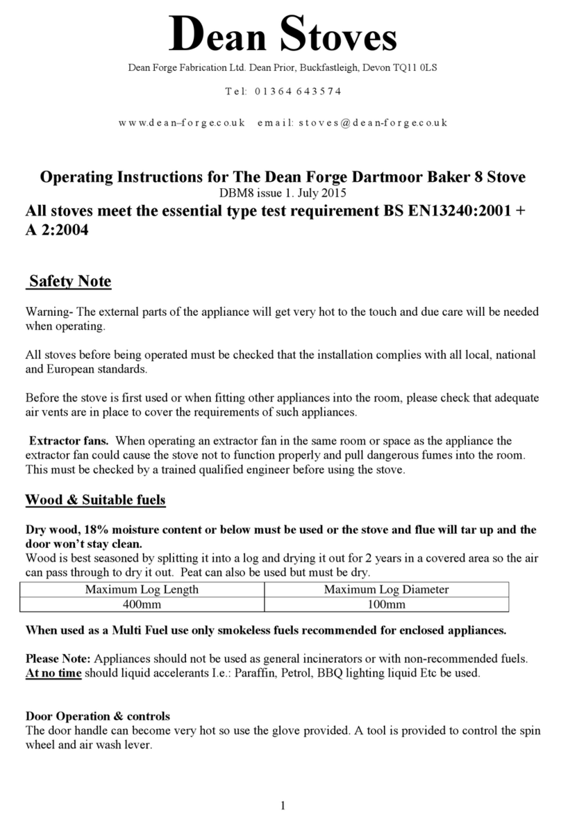 Dean Forge Dartmoor Baker 8 User manual