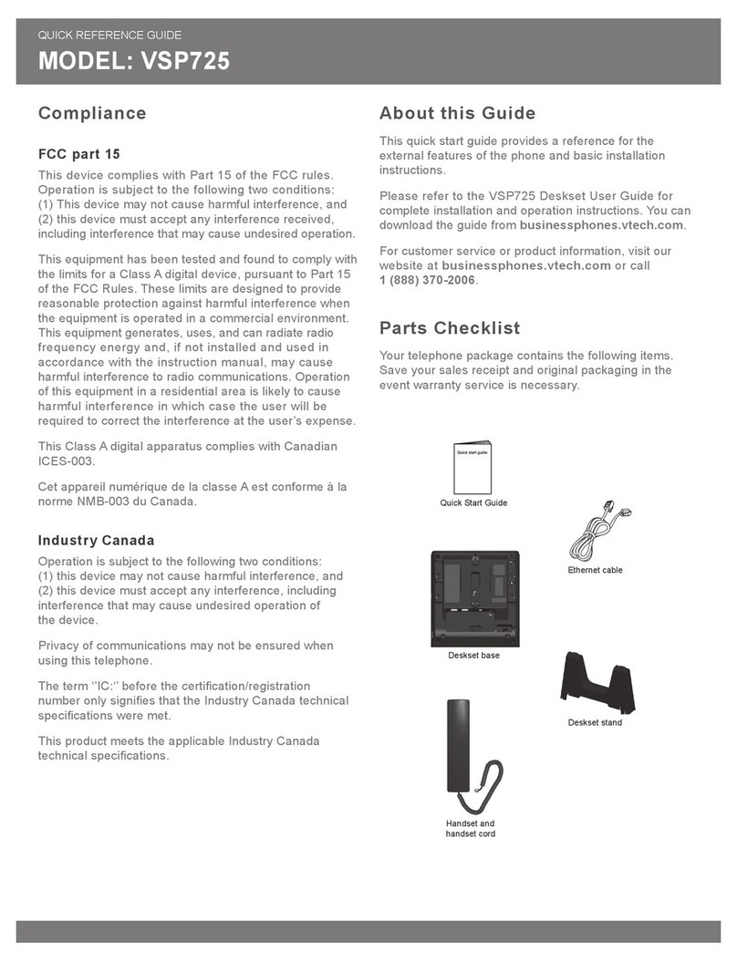 V-tech VSP725 User manual