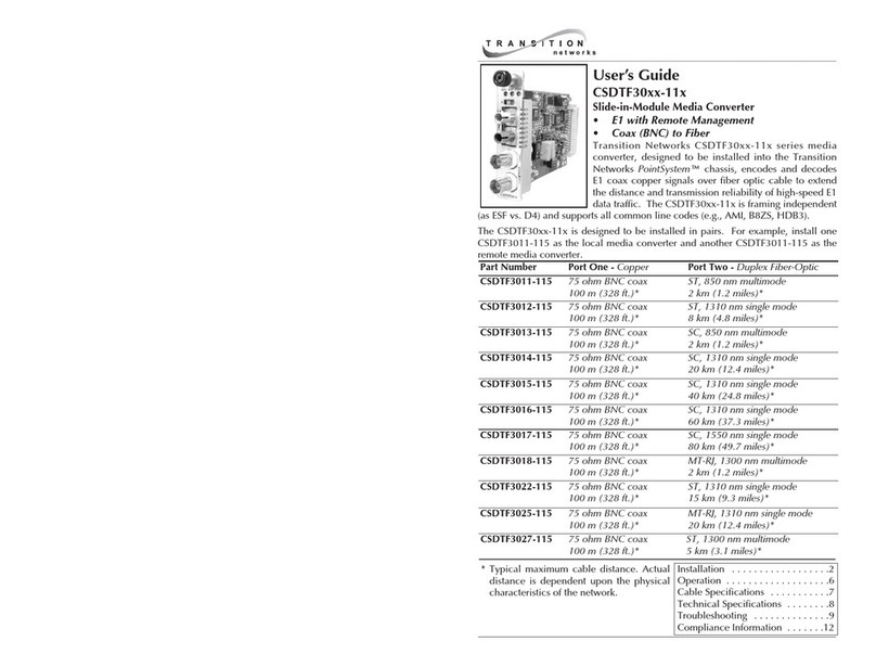 Transition Networks CSDTF30xx-11x user guide