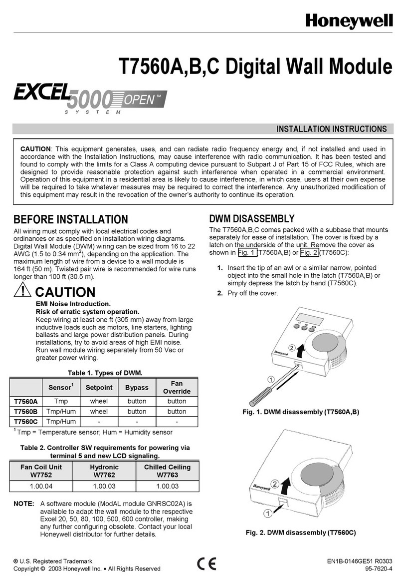 Honeywell T7560A User manual