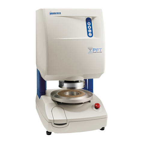 Brookfield PFT Powder Flow Tester operating instructions