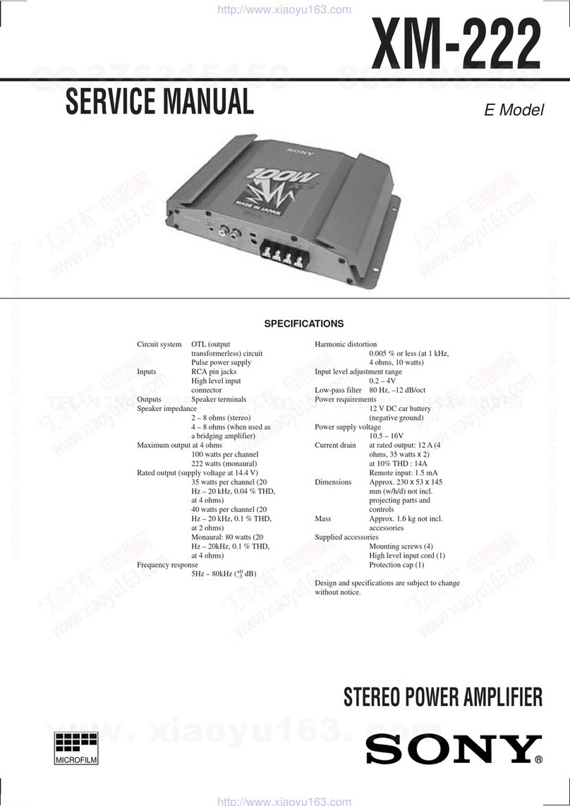 Sony XM-222 User manual