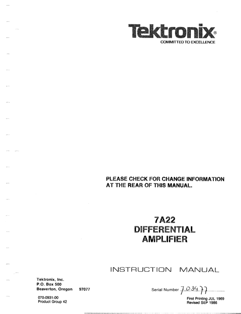 Tektronix 7A22 User manual