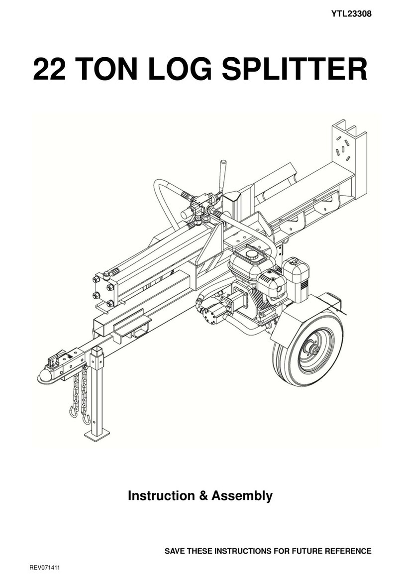 MDL POWERUP 22 TON LOG SPLITTER Instruction & assembly manual