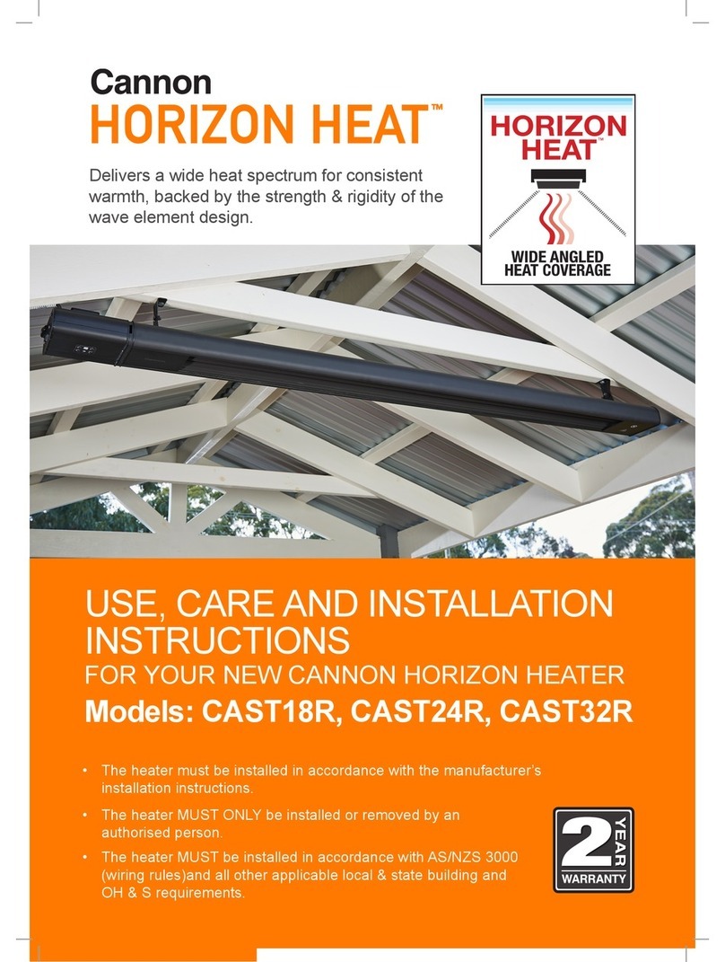 Cannon CAST18R Use & care and installation manual Cannon CAST18R Use & care and installation manual