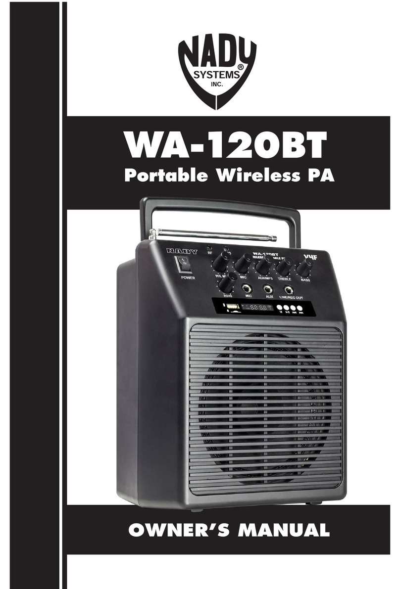 Nady Systems WA-120BT owner's manual