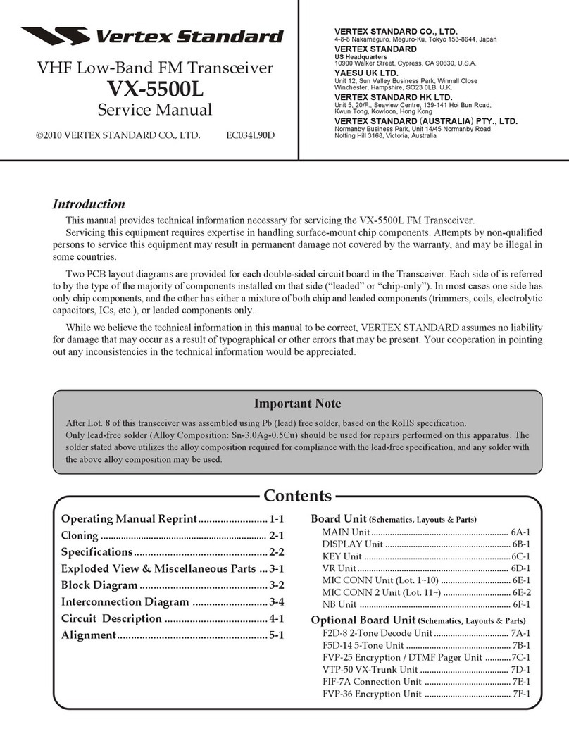 Vertex Standard VX-5500L User manual