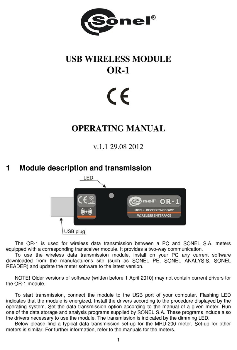 Sonel OR-1 operating manual Sonel OR-1 operating manual