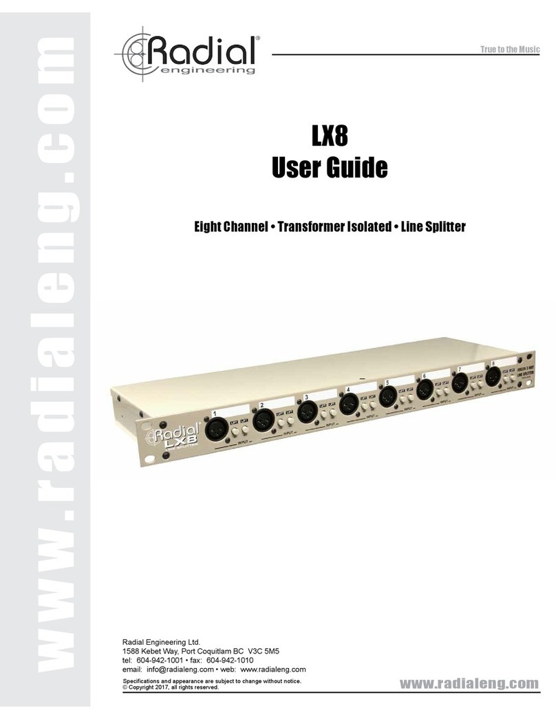 Radial Engineering LX8 user guide Radial Engineering LX8 user guide