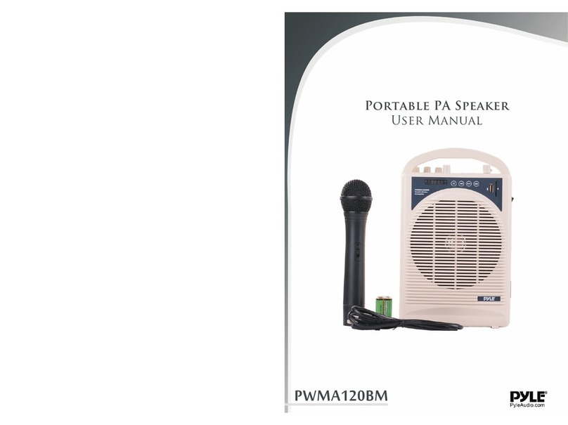 PYLE Audio PWMA120BM user manual