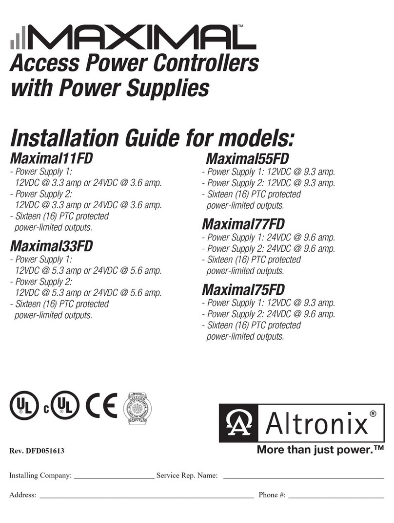 Altronix Maximal11FD User manual