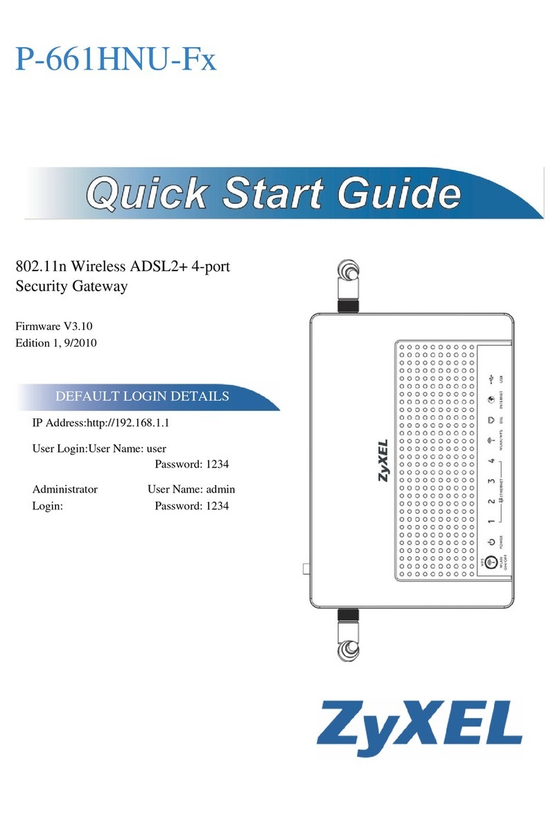 ZyXEL Communications P-661HNU-FX User manual