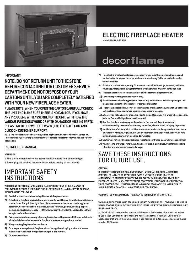 decorflame MM360-52GCN manual decorflame MM360-52GCN manual