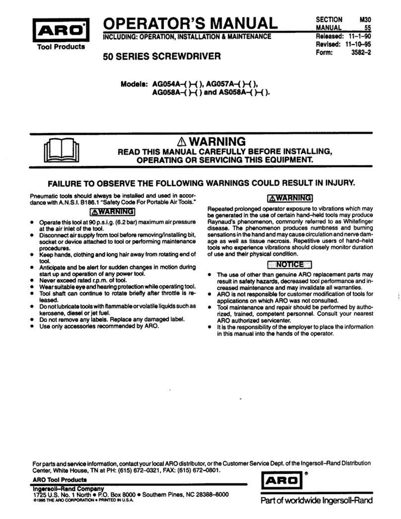 ARO AG057A User manual