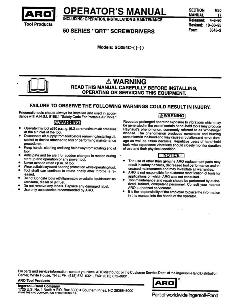 ARO SQ054C Operator's manual