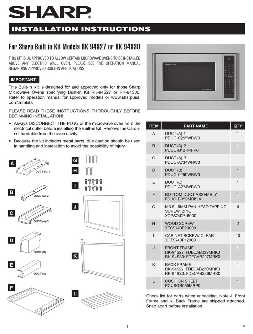 Sharp RK-94S27 User manual