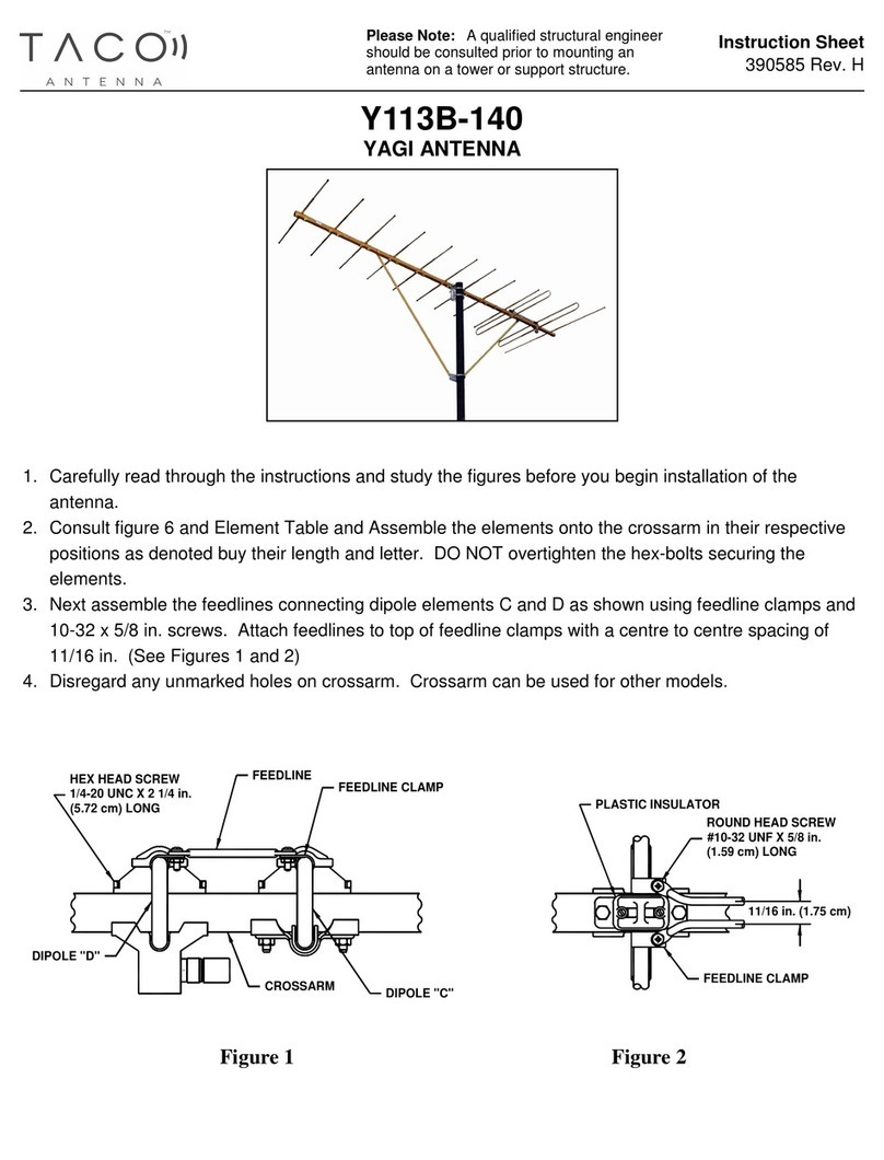 Taco Y113B-140 instruction sheet