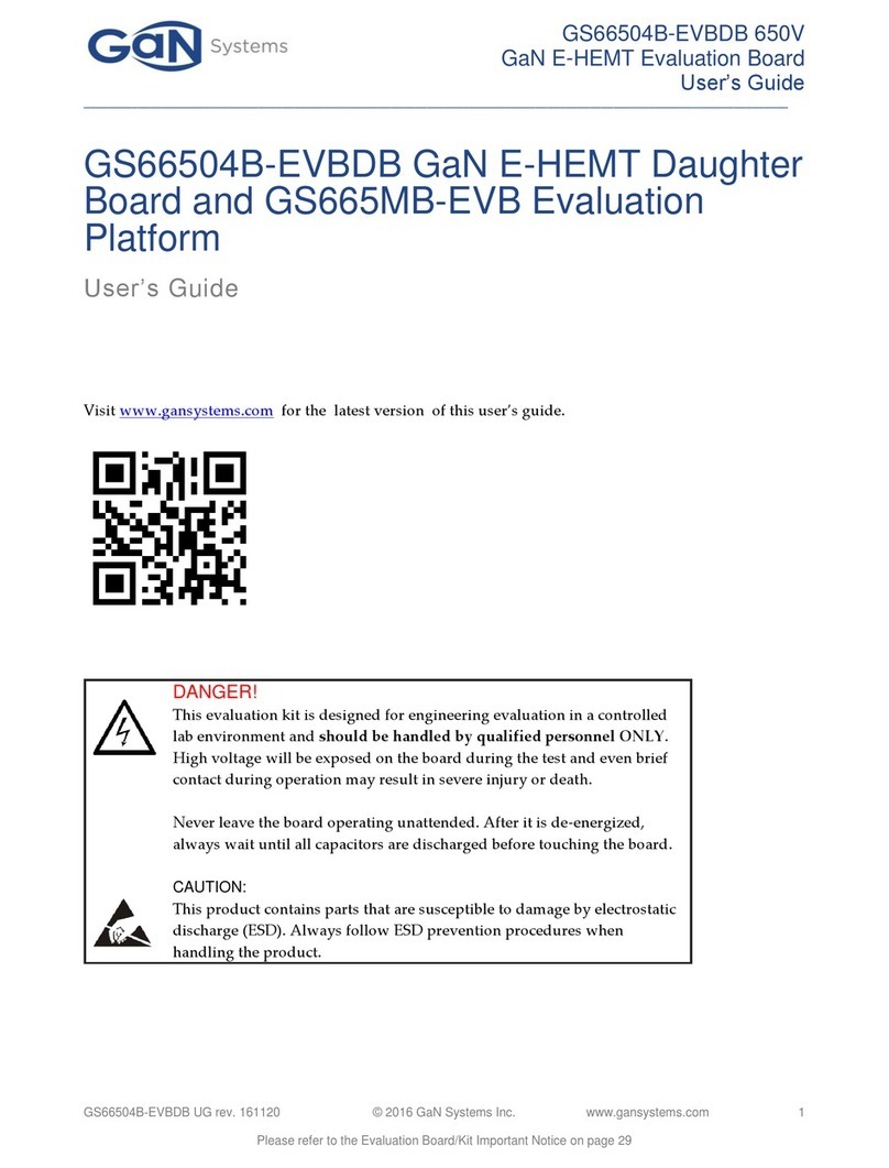 Gan Systems GS66504B-EVBDB GaN E-HEMT user guide