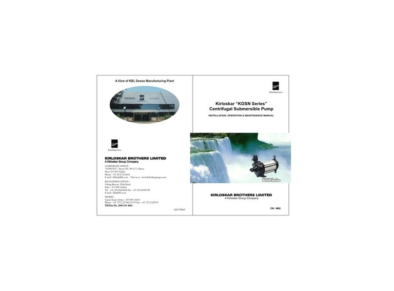 KIRLOSKAR KOSN Series Instruction manual KIRLOSKAR KOSN Series Instruction manual