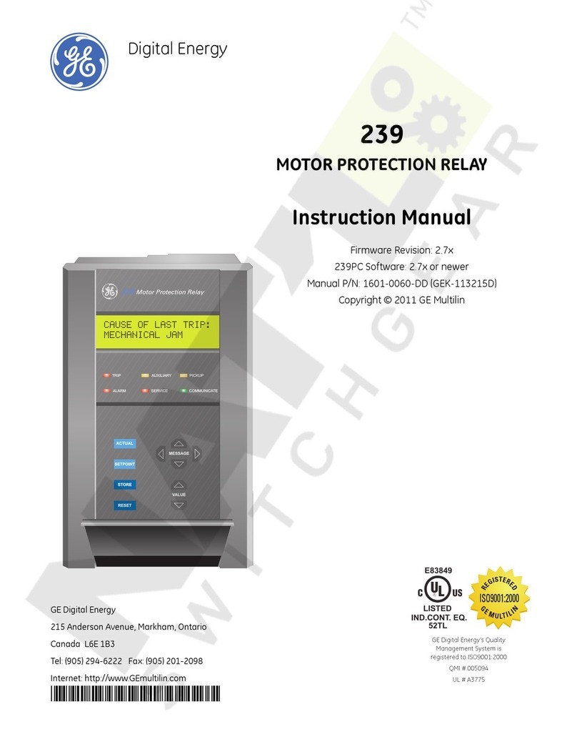 GE Digital Energy Multilin 239 User manual