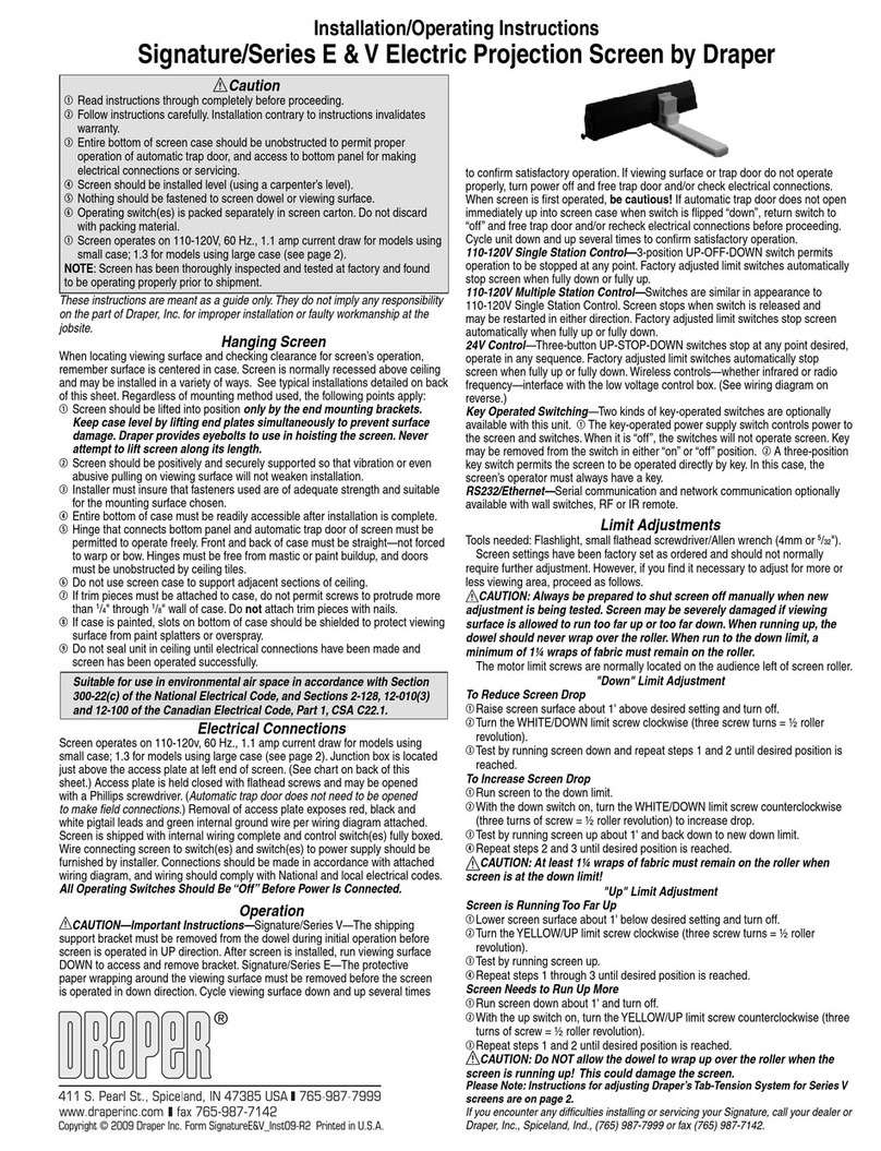 Draper Signature E Series Manual