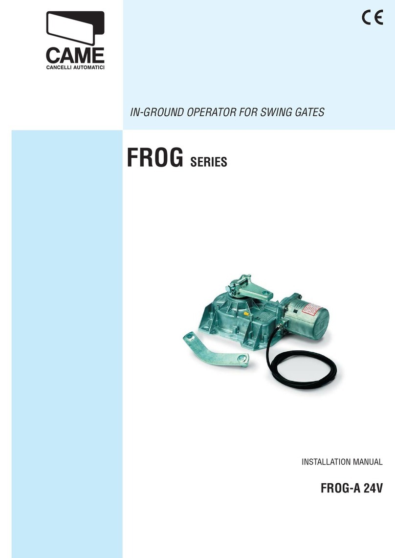 CAME FROG SERIES FROG-A 24V User manual