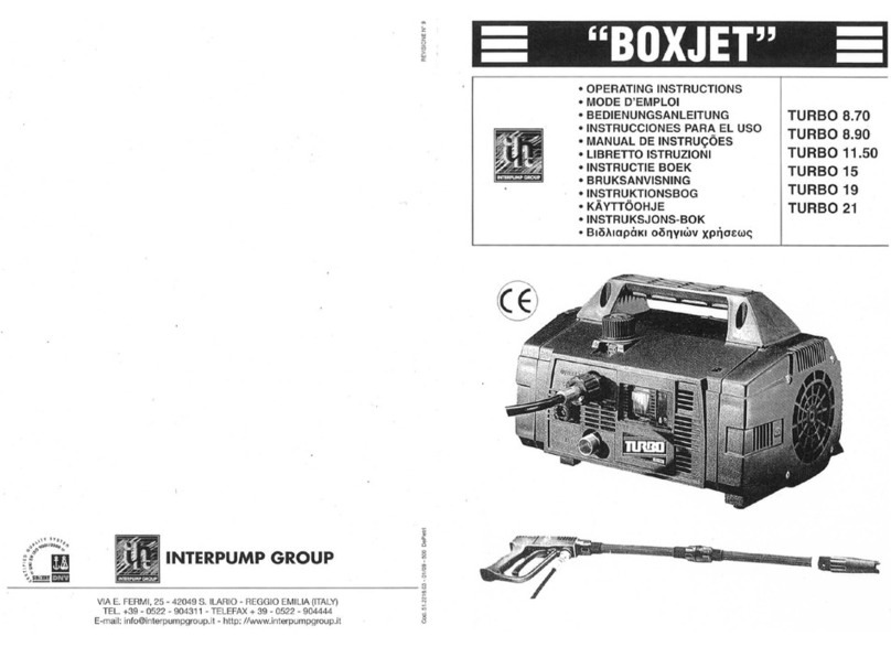 Interpump Group Boxjet Turbo 15 User manual Interpump Group Boxjet Turbo 15 User manual