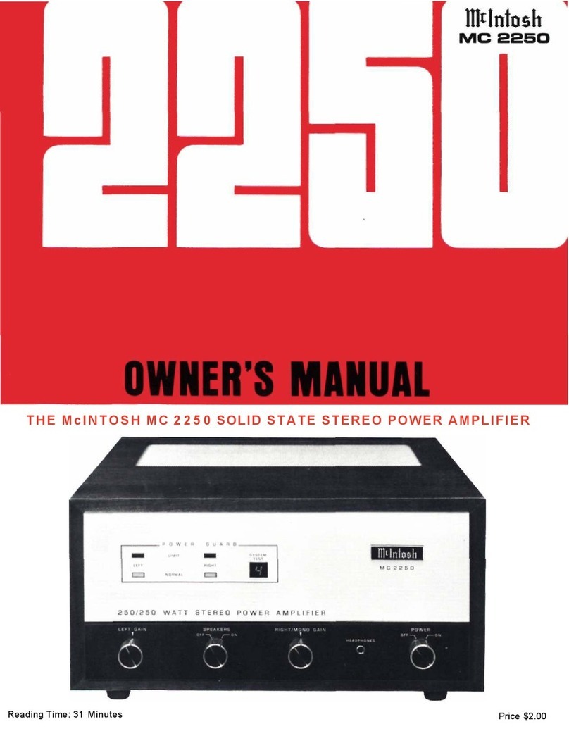 McIntosh MC 2250 owner's manual