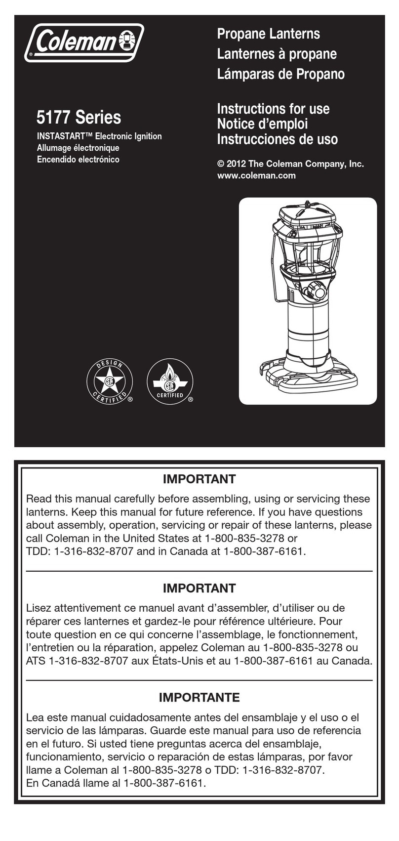 Coleman 5177 Series user guide