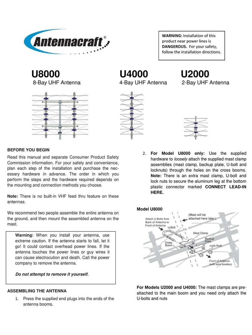AntennaCraft U2000 installation instructions