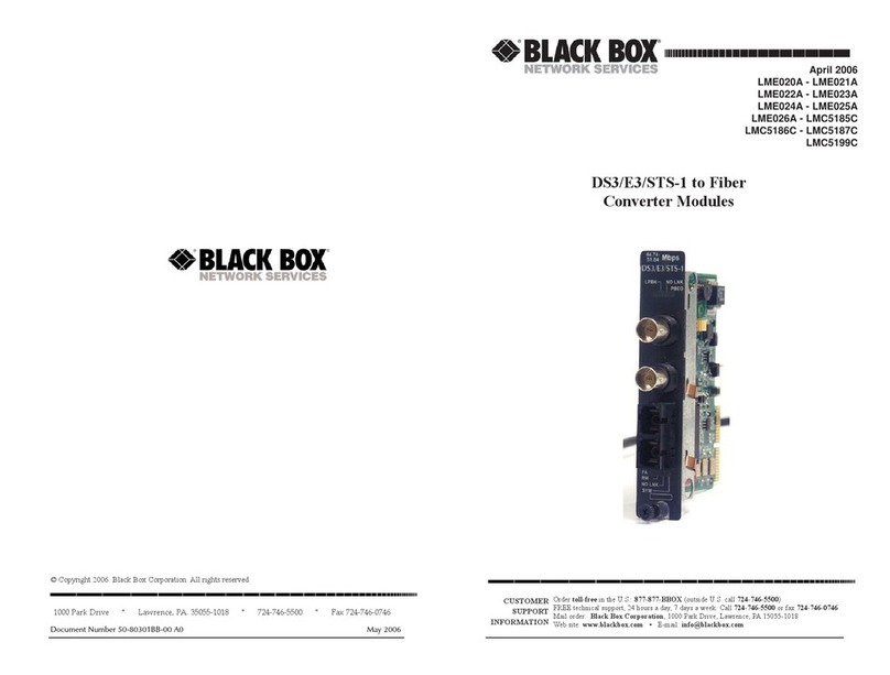 Black Box LME020A User manual Black Box LME020A User manual
