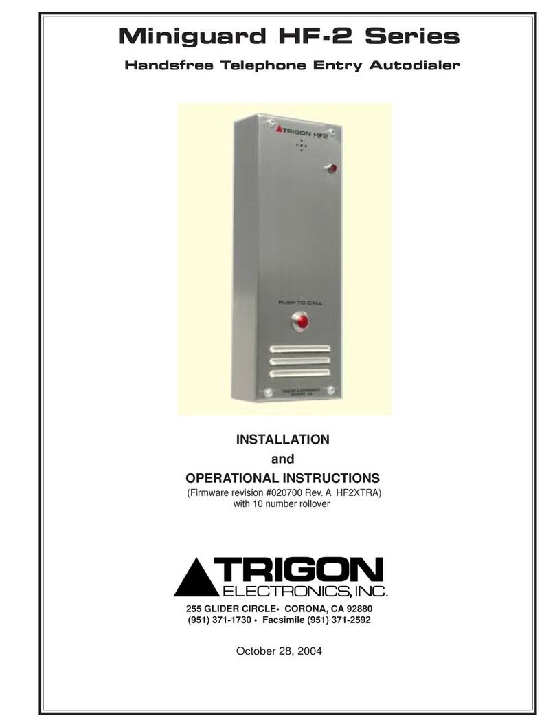 Trigon Electronics Miniguard HF-2 Series Quick start guide