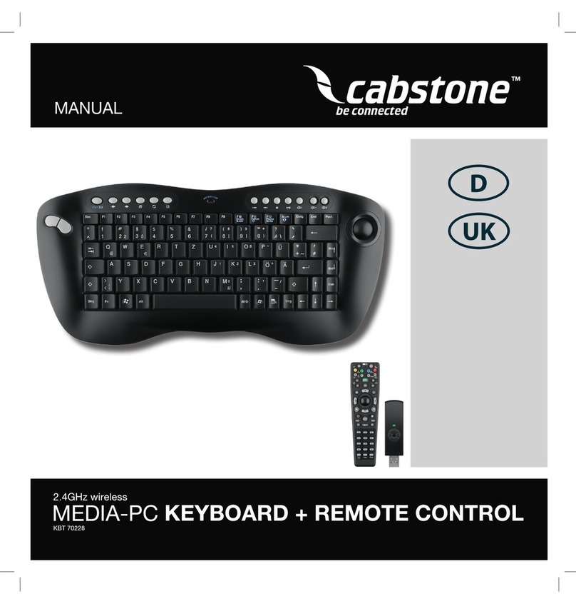 cabstone Media-PC Keyboard + Remote Control manual