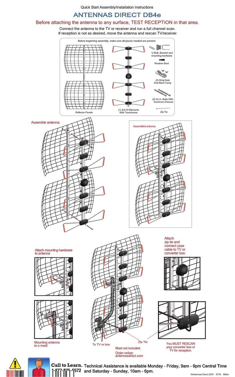 Antennas Direct DB4e Quick start assembly/installation instructions