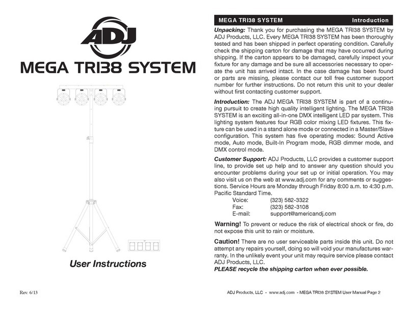 ADJ MEGA TRI38 SYSTEM User instructions